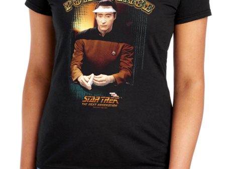 STAR TREK : POKER FACE S\S WOMENS TEE BLACK XL Online Hot Sale