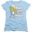 SMURFS : BLUE, BLONDE AND PROUD WOMENS SHORT SLEEVE Light Blue 2X Fashion