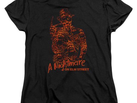 NIGHTMARE ON ELM STREET : CHEST OF SOULS WOMENS SHORT SLEEVE Black XL For Cheap