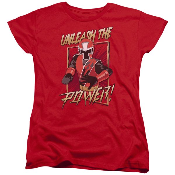 POWER RANGERS : UNLEASH WOMENS SHORT SLEEVE Red 2X For Discount