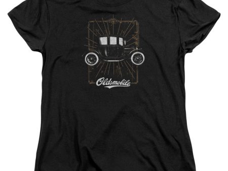 OLDSMOBILE : 1912 DEFENDER WOMENS SHORT SLEEVE Black MD For Cheap